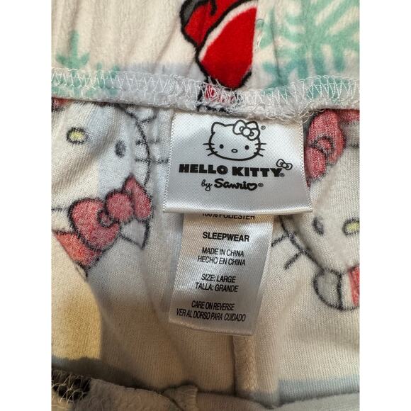 Sanrio Hello Kitty Christmas Snowflakes Sleepwear Pajama Pants HTF - Large - Picture 3 of 4